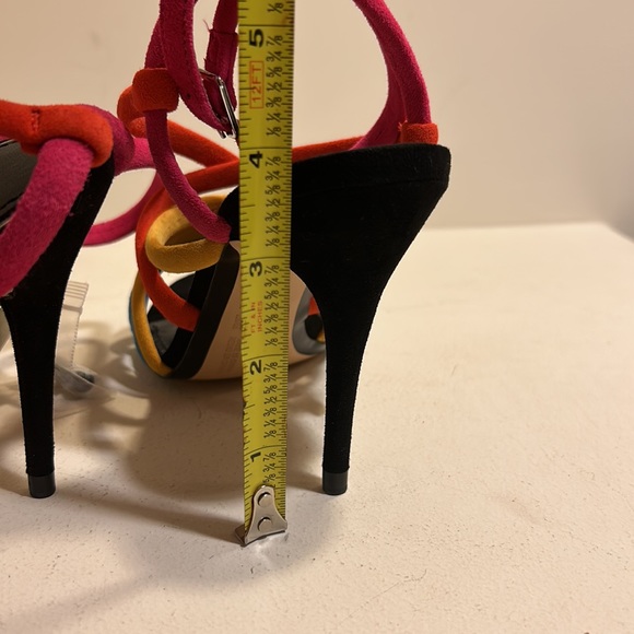 Zara Multicolor Suede Leather High
Heel Sandals - Picture 4 of 11
